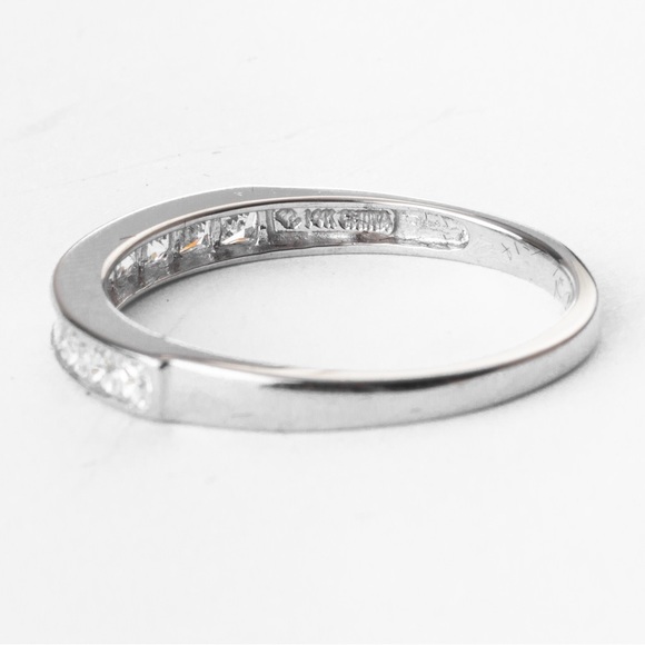 Minimalist luxury simulated diamond 1 CTW 14KT white gold band ring Absolute 8 - Picture 6 of 16